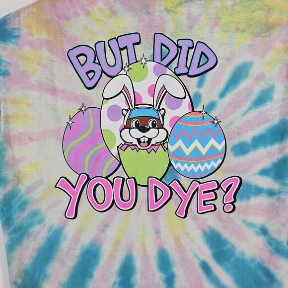 Buc-ees Shirt Mens XL Tie Dye Bucees Gas Station Short Sleeve Colorful Easter - Picture 4 of 10